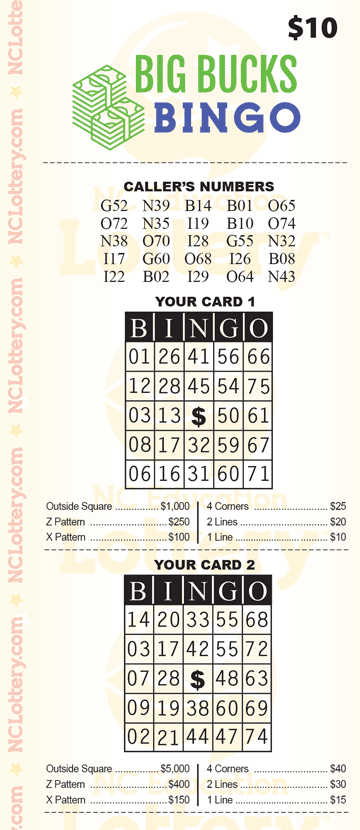 Game logo: Big Bucks Bingo